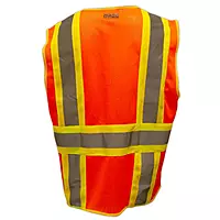 Magid SVSUR6 ANSI Type R Class 2 Orange Two-Tone Hi-Vis Surveyors Vest