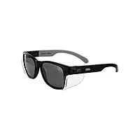 Magid Gemstone Classic Black Frame Y50 Safety Glasses with Permanent Side Shields (Clear and Gray Double Pack)