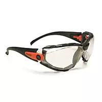 Delta Plus GG-40C-AF Anti-Fog Foam-Lined Clear Safety Glasses with Adjustable Temples