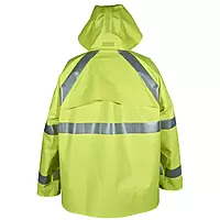 MCR Safety Big Jake® BJ38JH PVC Flame-Resistant Rain Jacket, ANSI Class 3