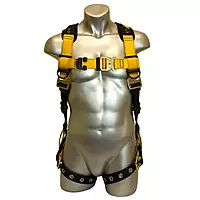 Guardian Series 3 Full-Body Harness With Quick Connect Chest, Tongue Buckle Legs, and Back/Side D-Rings
