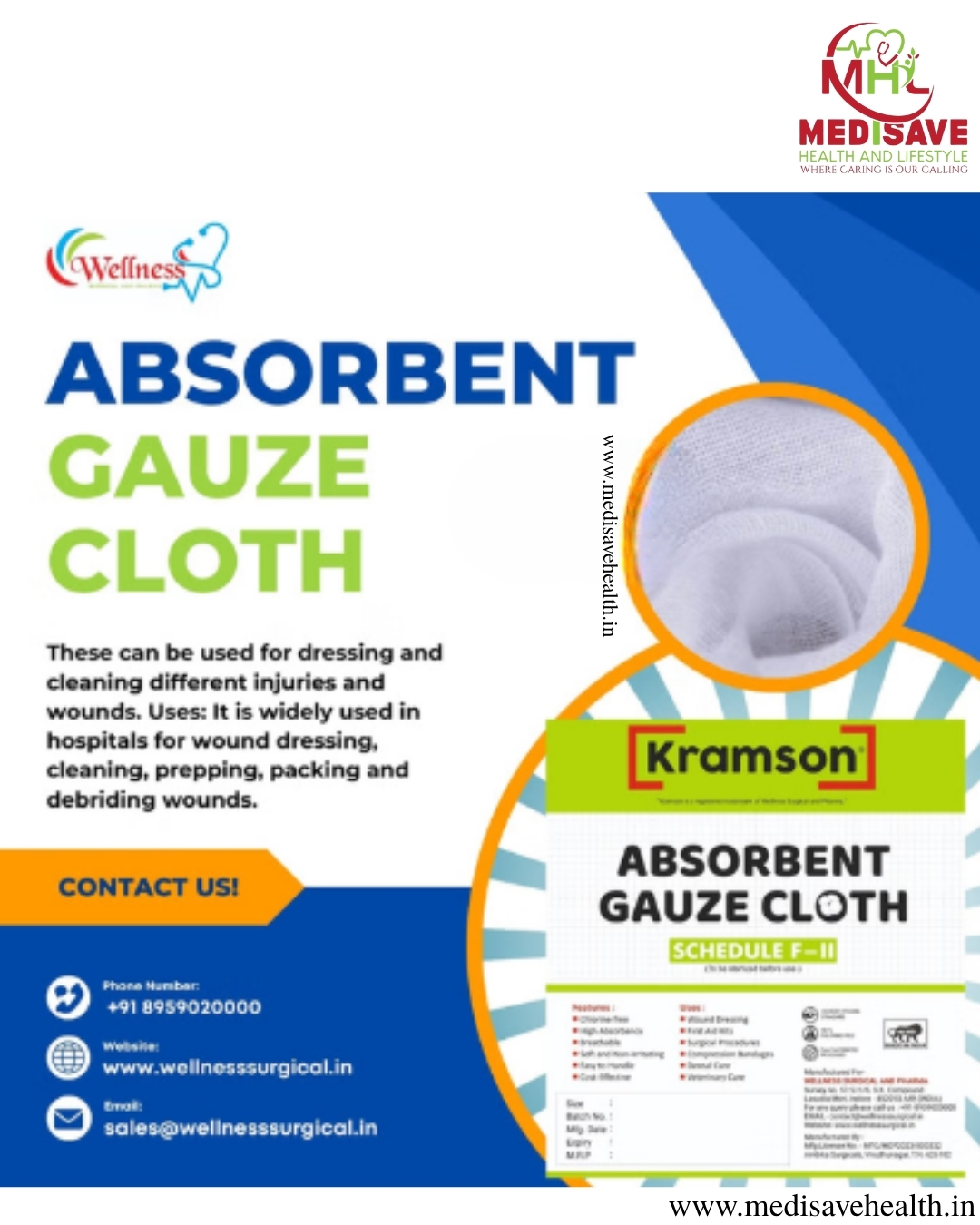 GAUZE CLOTH(33 TPI )- WELLNESS