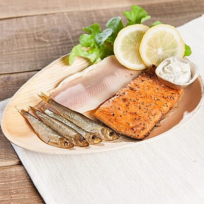 Nature Compostable Biodegradable Disposable Plates - Palm Leaf 10ââ‚¬Â Oval Small Dinnerware Set - Eco Friendly Alternative - Party, Wedding, Event Plates (25 Pack)