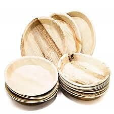 Nature 10 inch, 50-Pack Areca Palm Leaf Round Plates | Disposable Eco-Friendly Biodegradable Like Bamboo Wood Plates | Party, Wedding, Event Plates (25 cm) Nature 10 inch, 50-Pack Areca Palm Leaf Round Plates | Disposable Eco-Friendly Biodegradable Like Bamboo Wood Plates | Party, Wedding, Event Plates (25 cm)