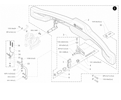 REAR POD MOUNTING KIT FL09/14 STRAIGHT   30