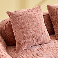 Pink L-Shape Chenille Sofa