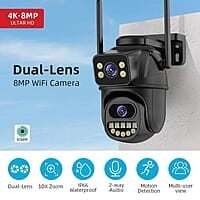 8MP Coverage - WIFI Dual Lens Security Camera 8MP Coverage - WIFI Dual Lens Security Camera