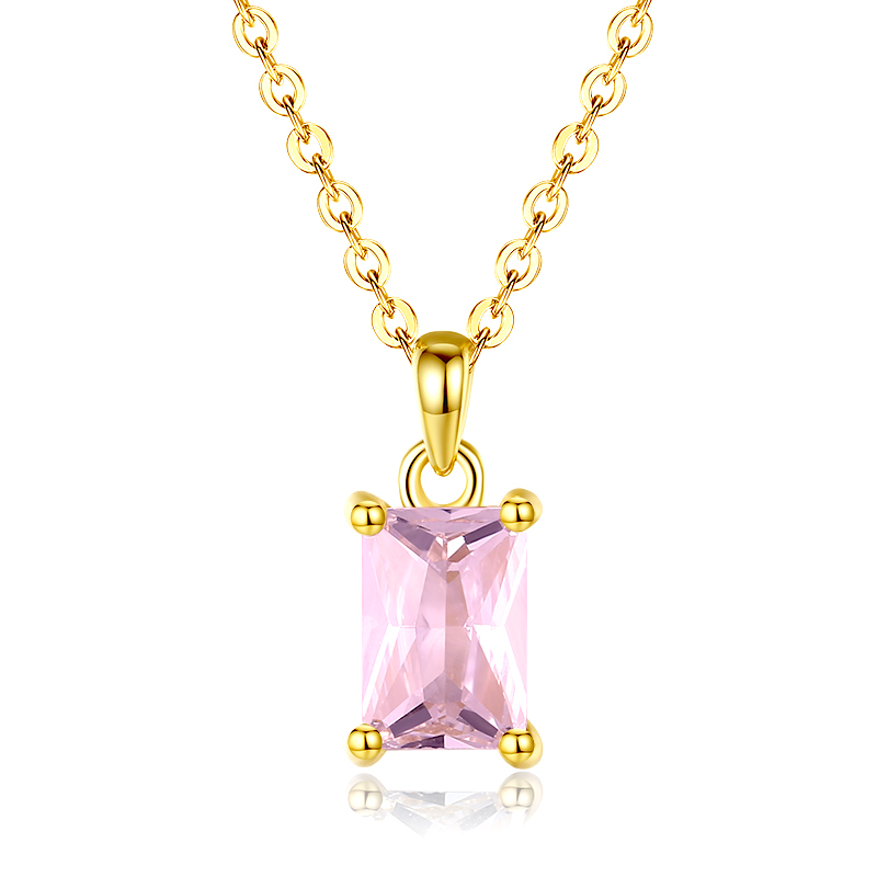Gold-Plated October Birthstone Necklace