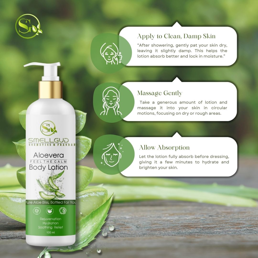 Alovera Lotion with Aloe Vera & Vitamin E, Intense Moisturising Formula, Hydrates, Lightens Blemishes and Makes Skin Soft and Healthy, Non-Greasy, 100 ml