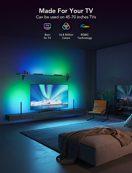 Govee RGBIC TV Light Bars for 45-70 inch TVs