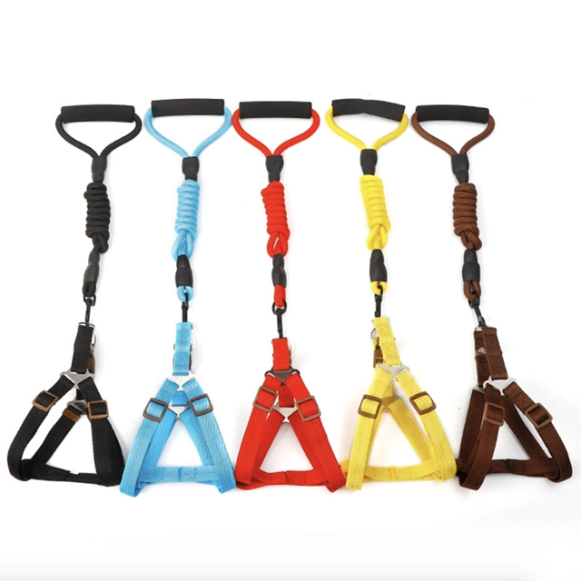 No-Pull Dog Harness with Shock Absorbing Bungee Leash – Adjustable Walking Set