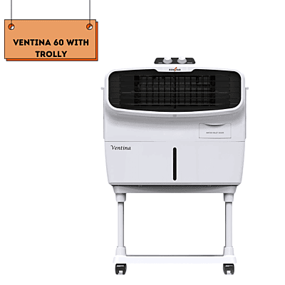 Kenstar Ventina 60 Litres Personal Air Cooler with Trolley, Ice Chamber (White) Kenstar Ventina 60 Litres Personal Air Cooler with Trolley, Ice Chamber (White)