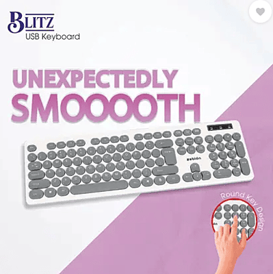 Zebion Usb Keyboard Blitz  (Grey)