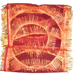 Red Cloth and Gold Colour Boarder fully decorated Designer Chunri