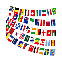 World Cup 48 Countries Flag Bunting Rope (14x20cm Flags, 13m Length)