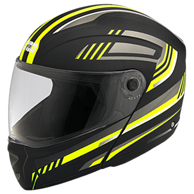 STUDDS NINJA ELITE SUPER D1 MATT BLACK N5 YELLOW C/V (L)