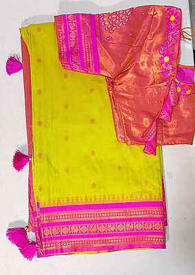 F19: Ready To Ship Beautiful Paithani Saree With Stitched Blouse