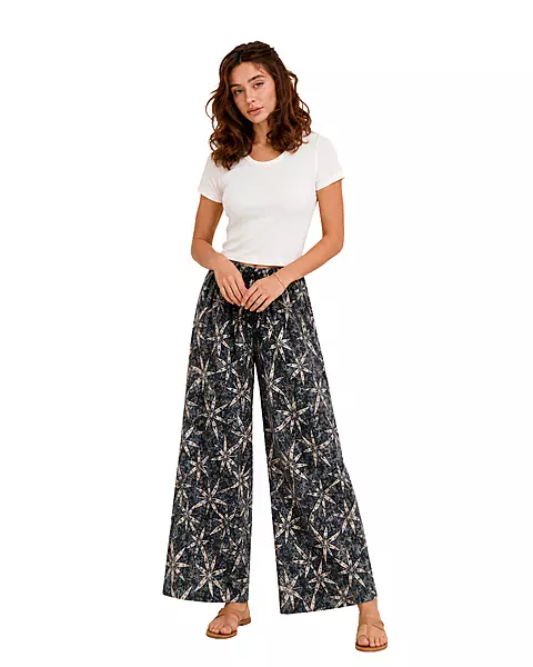 Women's Printed Wide-Leg Drawstring