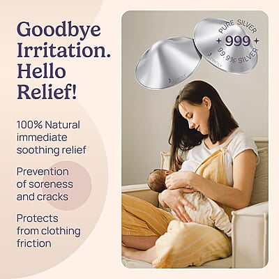 LOMOLY Silver Nursing Cup & Milk Collector Set LOMOLY Silver Nursing Cup & Milk Collector Set