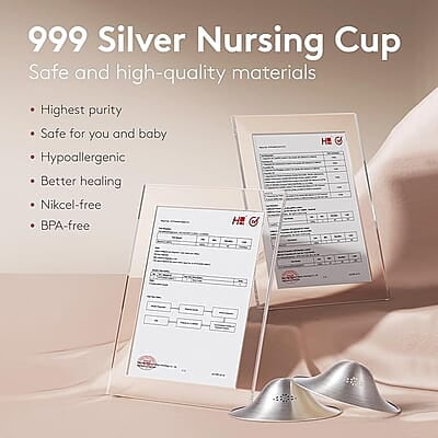 Momcozy Silver Nursing Cups