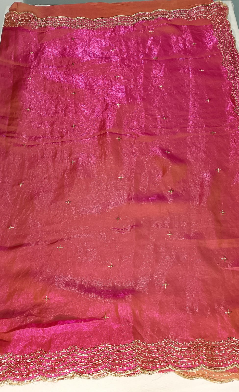 N642: Ready To Ship Beautiful Space Silk Saree With Stitched Blouse N642: Ready To Ship Beautiful Space Silk Saree With Stitched Blouse