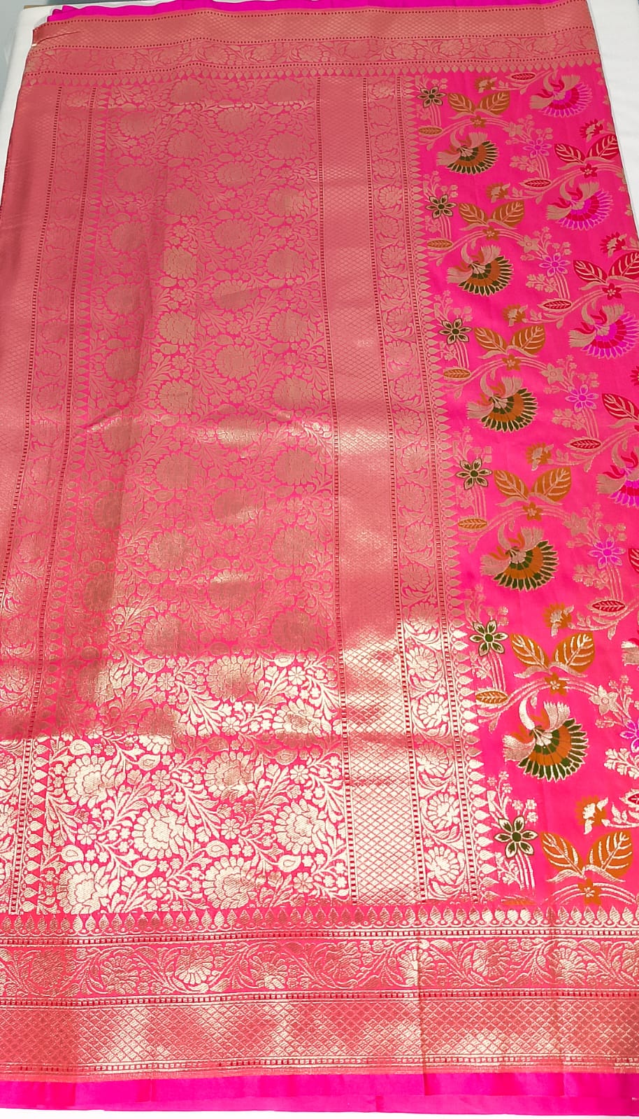N638: Ready To Ship Beautiful Pure Moonga Crepe Silk Saree With Stitched Blouse N638: Ready To Ship Beautiful Pure Moonga Crepe Silk Saree With Stitched Blouse
