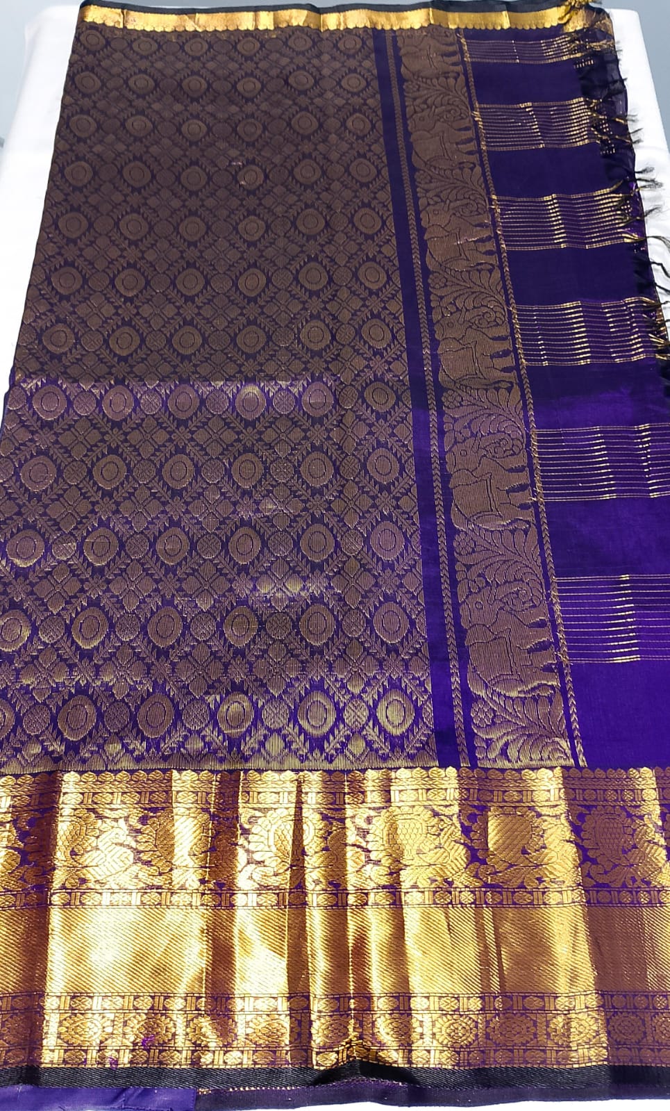 N648: Ready To Ship Beautiful Mangalagiri Saree With Stitched Embroidery Work Blouse N648: Ready To Ship Beautiful Mangalagiri Saree With Stitched Embroidery Work Blouse