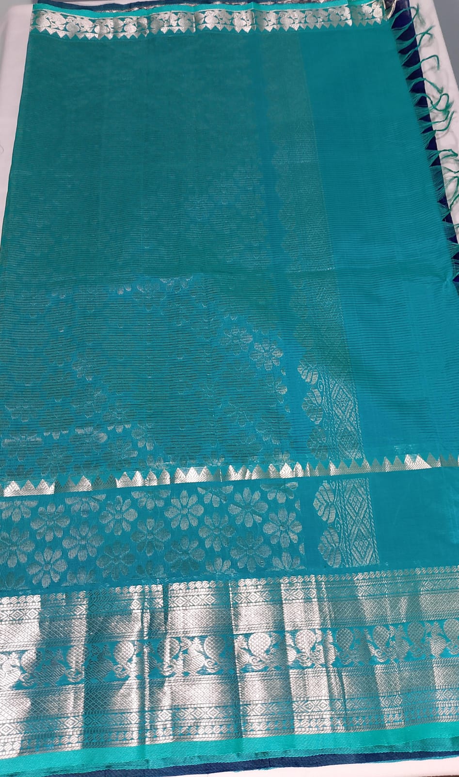 N647: Ready To Ship Beautiful Mangalagiri Saree With Stitched Embroidery Work Blouse N647: Ready To Ship Beautiful Mangalagiri Saree With Stitched Embroidery Work Blouse