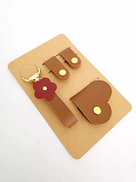 Leather Keychain Set