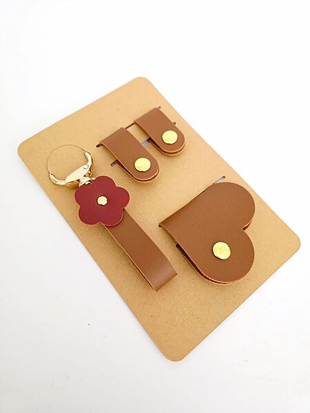 Leather Keychain Set