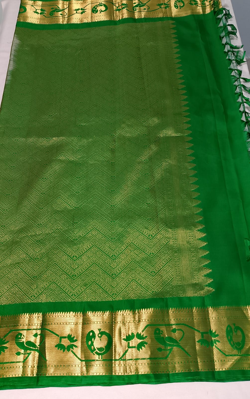 N655: Ready To Ship Beautiful Pure Kanchipattu Saree With Stitched Maggam Work Blouse N655: Ready To Ship Beautiful Pure Kanchipattu Saree With Stitched Maggam Work Blouse