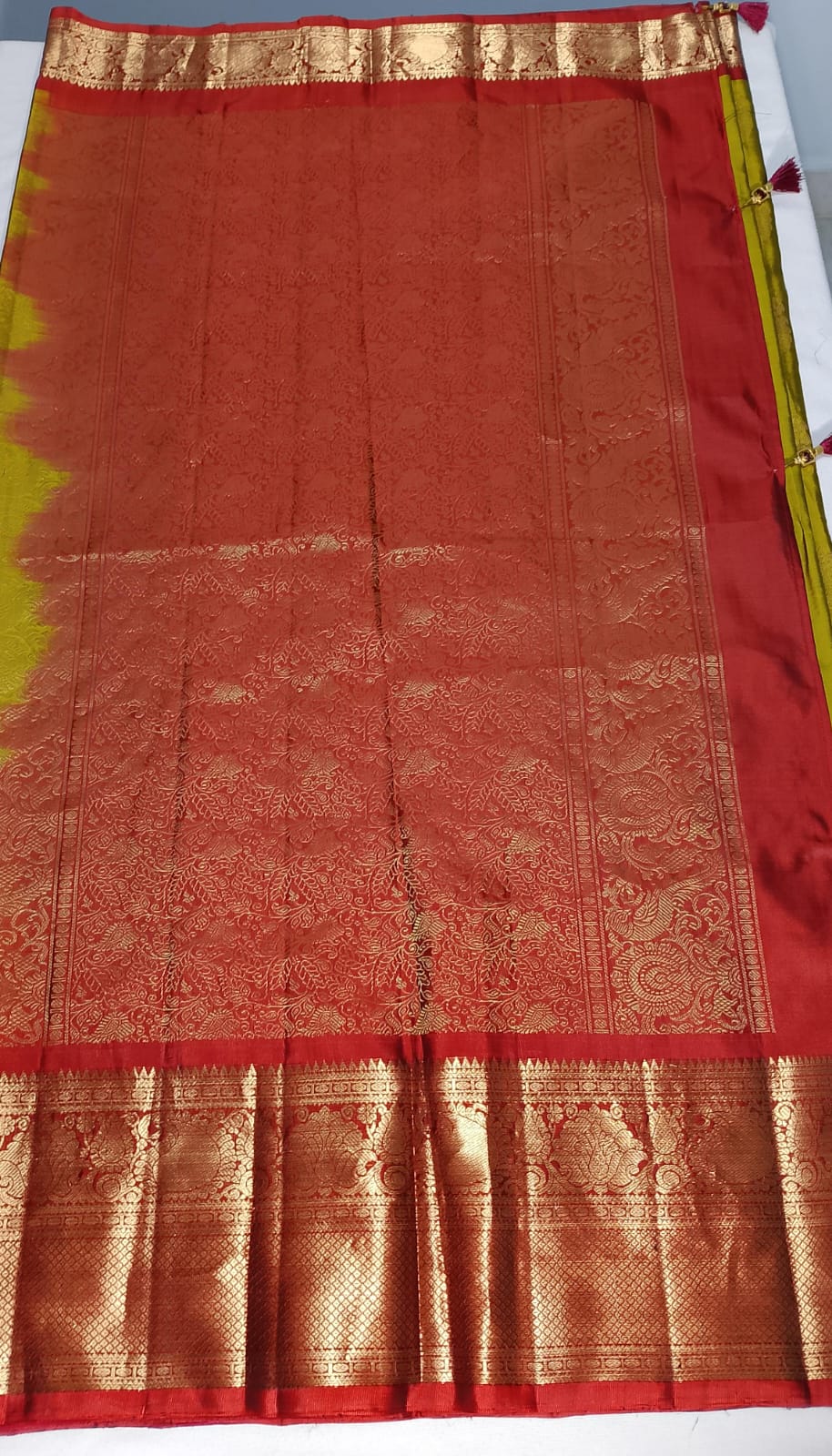 N678: Ready To Ship Beautiful Pure Kanchipattu Saree With Stitched Maggam Work Blouse N678: Ready To Ship Beautiful Pure Kanchipattu Saree With Stitched Maggam Work Blouse