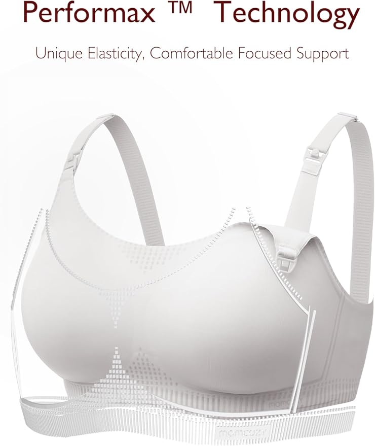 Momcozy Function - U Liquid Spandex Printed Nursing Bra with Performax™ Technology