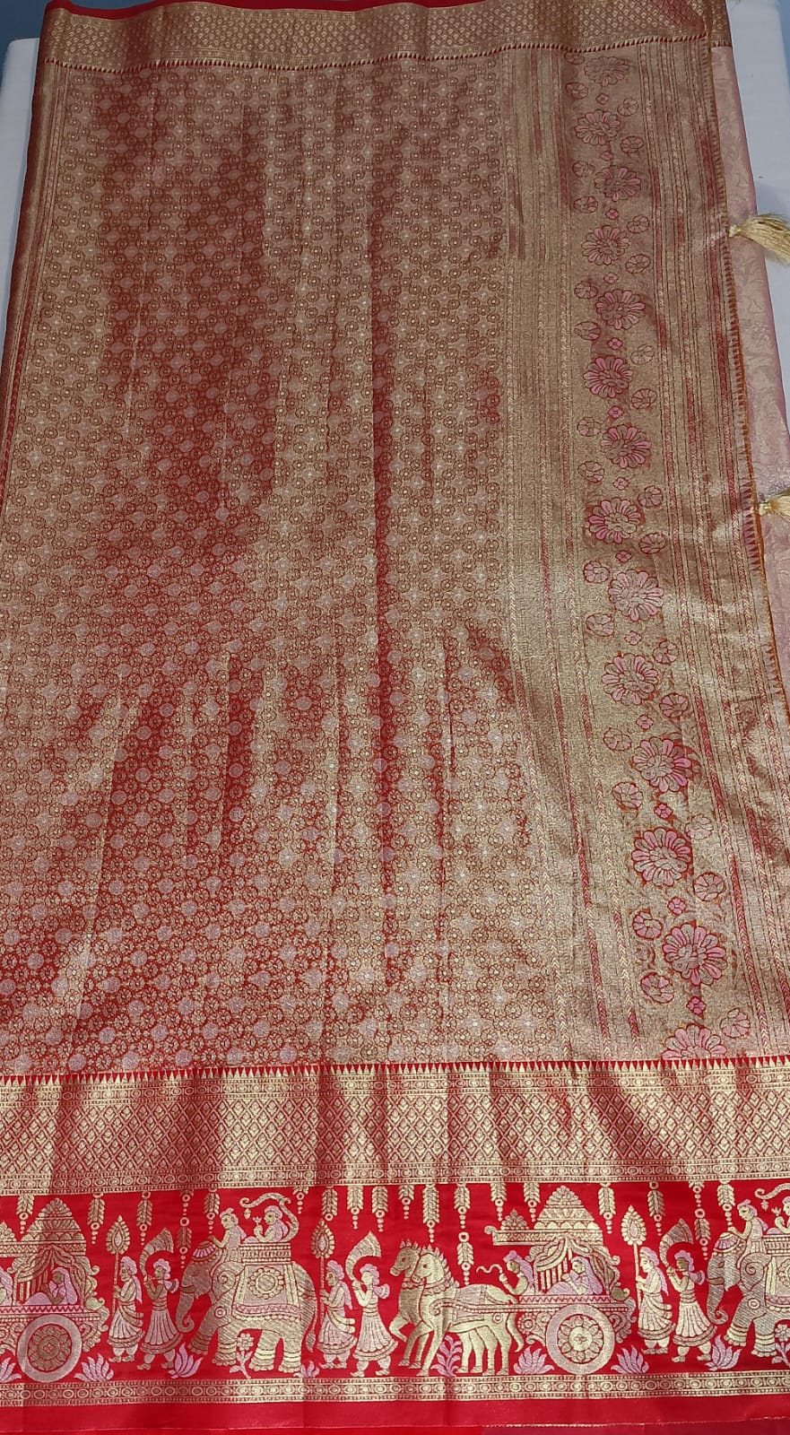 N758:Ready To Ship Beautiful Semi Kanchipattu Saree With Stitched Embroidery Work Blouse N758:Ready To Ship Beautiful Semi Kanchipattu Saree With Stitched Embroidery Work Blouse