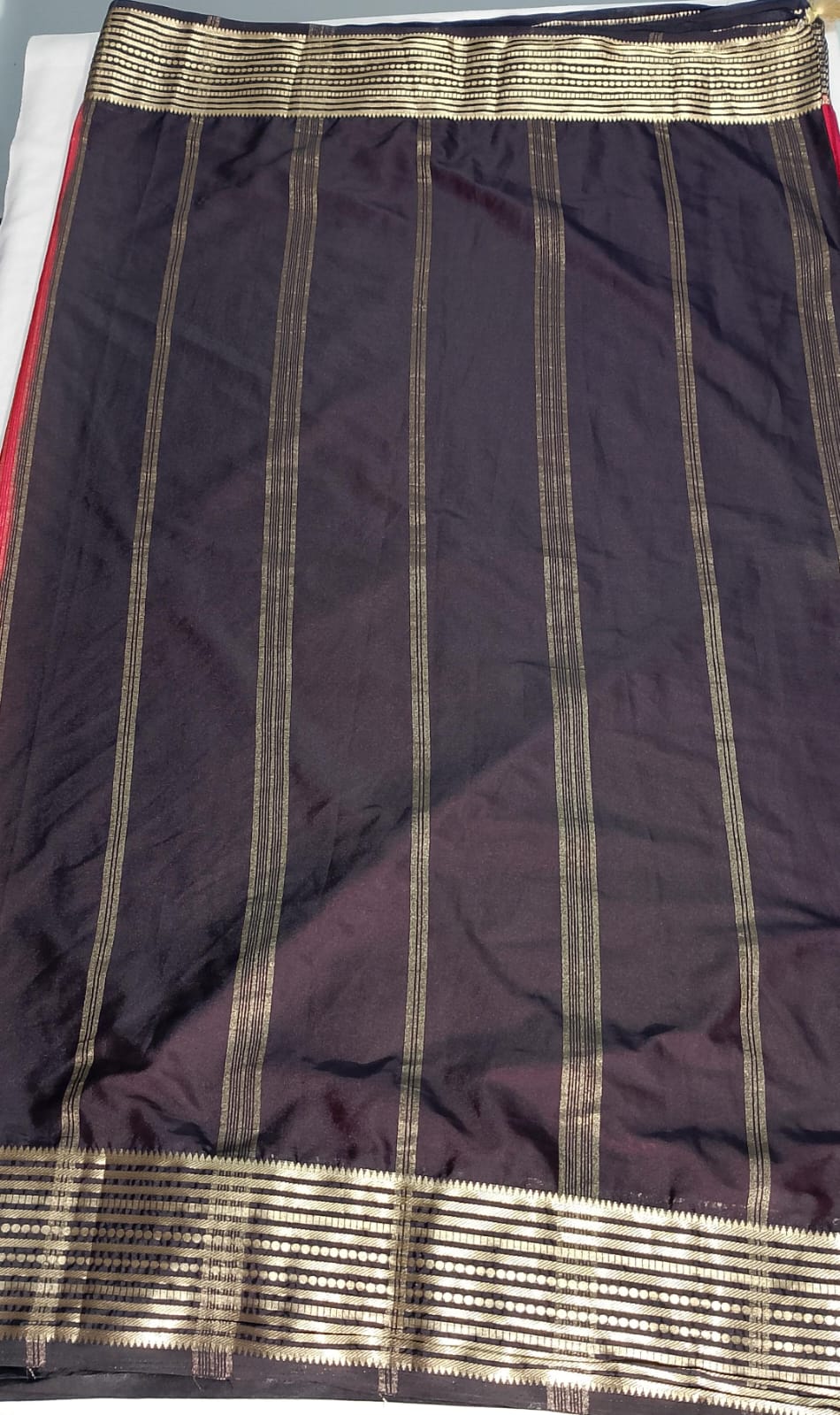 N773: Ready To Ship Beautiful Mysore Crepe Silk Saree With Stitched Blouse N773: Ready To Ship Beautiful Mysore Crepe Silk Saree With Stitched Blouse