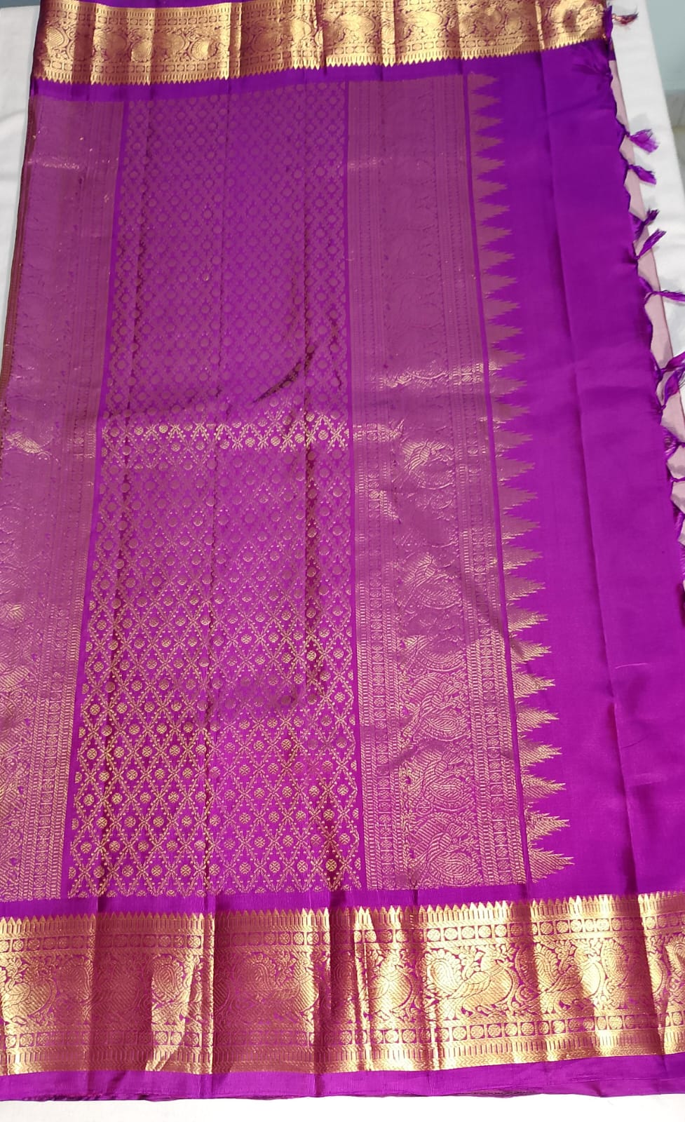 N777:Ready To Ship Beautiful Pure Kanchipattu Saree With Stitched Maggam Work Blouse N777:Ready To Ship Beautiful Pure Kanchipattu Saree With Stitched Maggam Work Blouse