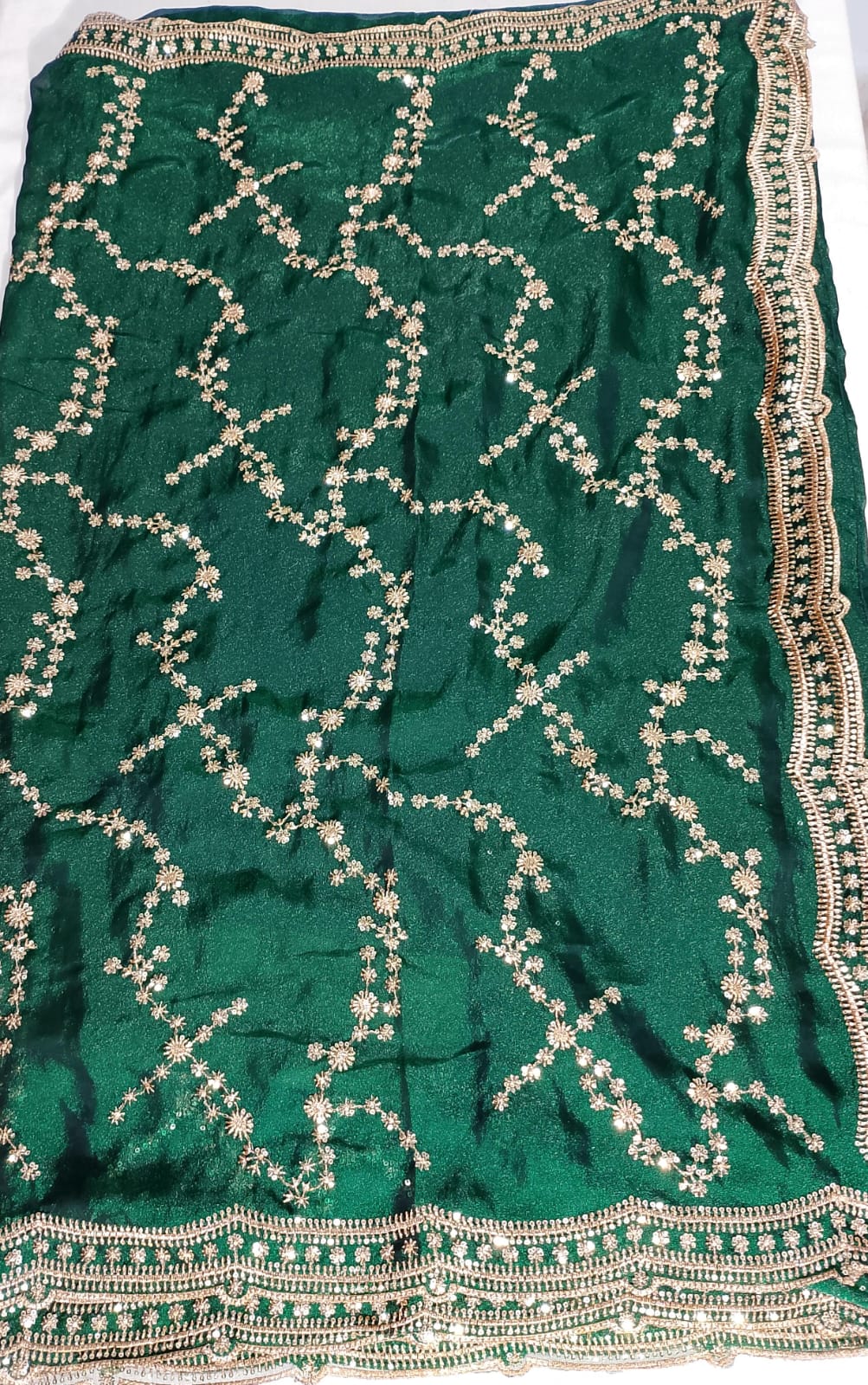 N771:Ready To Ship Beautiful Desginer Saree With Stitched Blouse