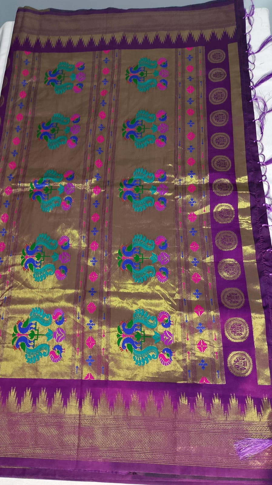 N791 :Ready To Ship Beautiful Paithani Saree With Unstitched Blouse