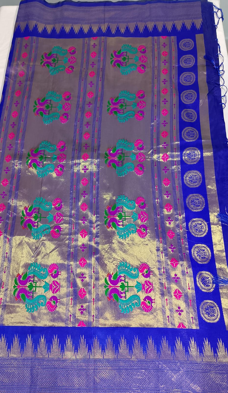 N792 :Ready To Ship Beautiful Paithani Saree With Unstitched Blouse