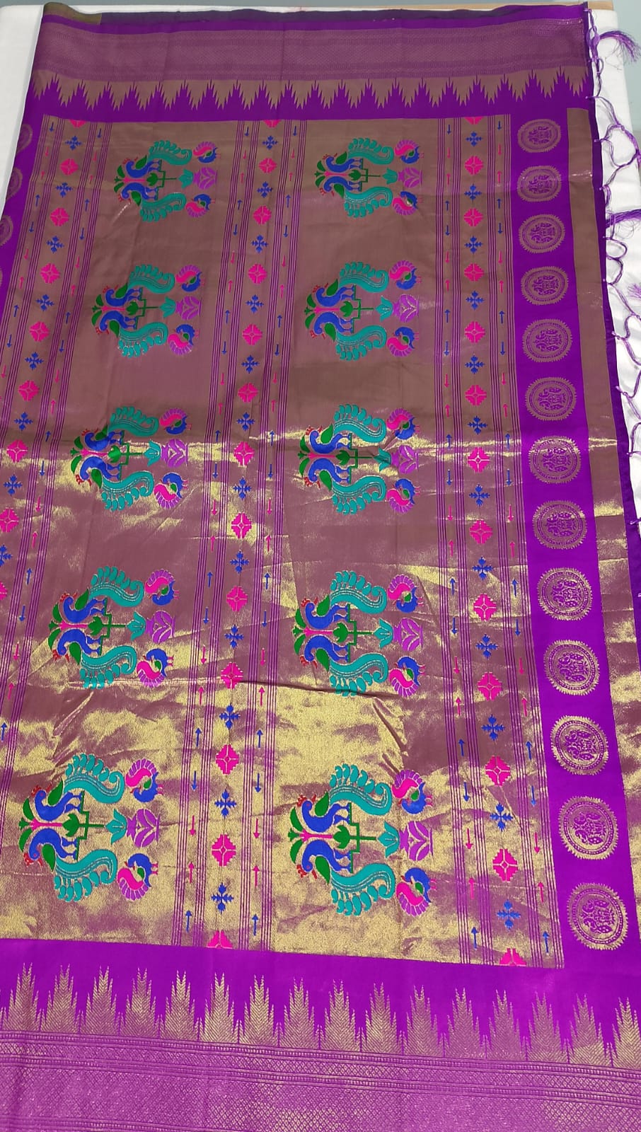 N797 :Ready To Ship Beautiful Paithani Saree With Unstitched Blouse