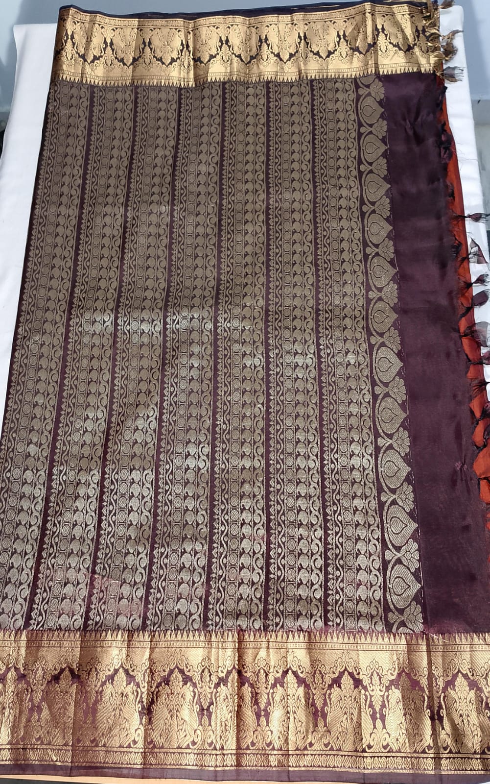 N816: Ready To Ship Beautiful Pure Kanchipattu Saree With Stitched Embroidery Work Blouse N816: Ready To Ship Beautiful Pure Kanchipattu Saree With Stitched Embroidery Work Blouse