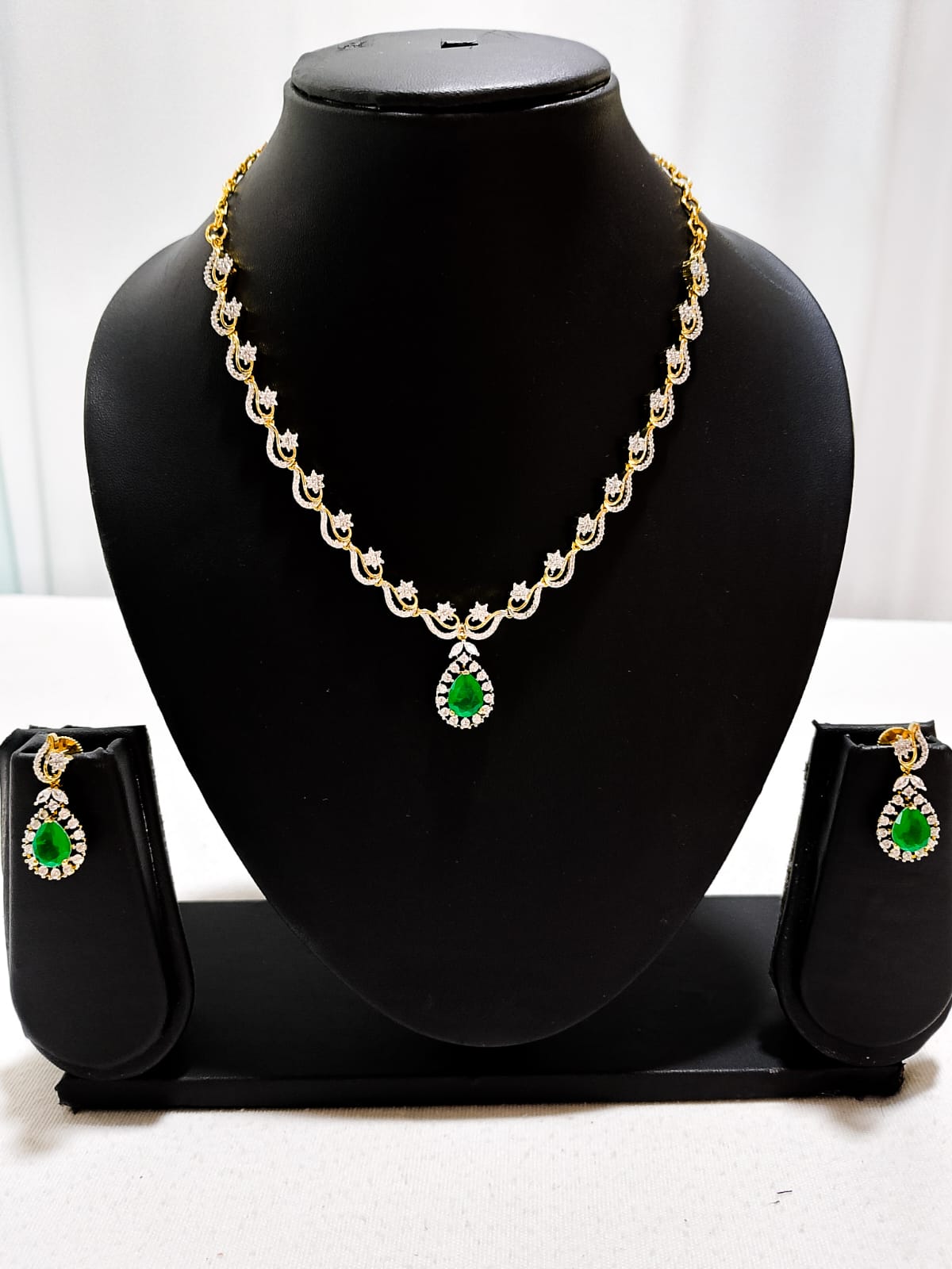 H50: Ready To Ship Beautiful White Stone Necklace Set