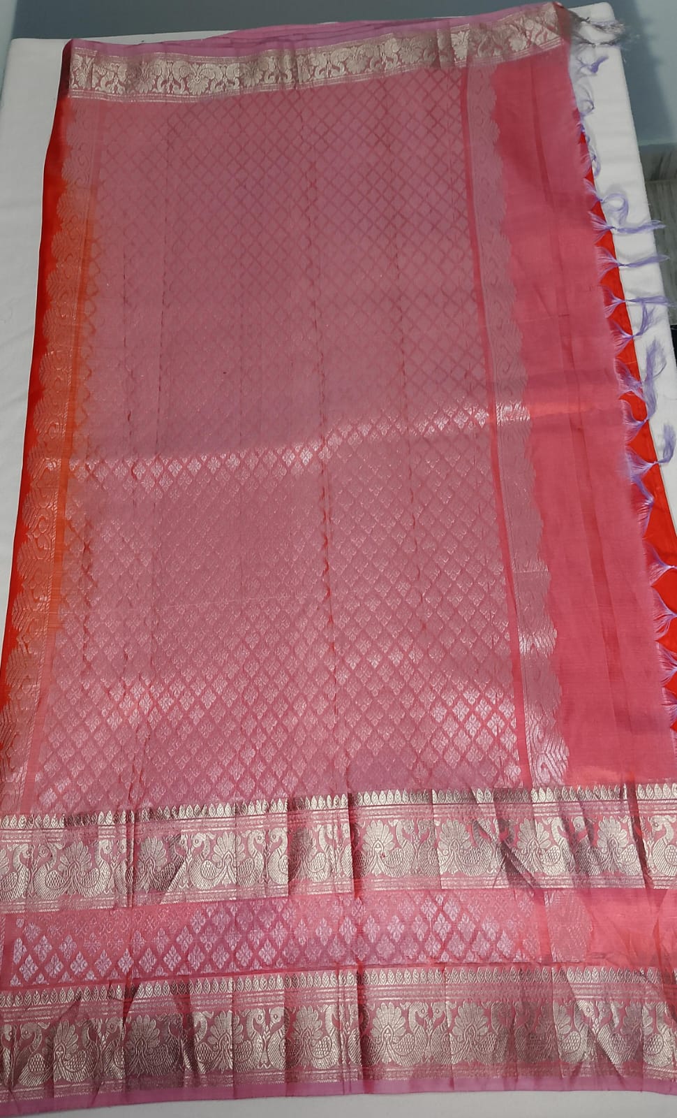 N833: Ready To Ship Beautiful Pure Kanchipattu Saree With Stitched Embroidery Work Blouse