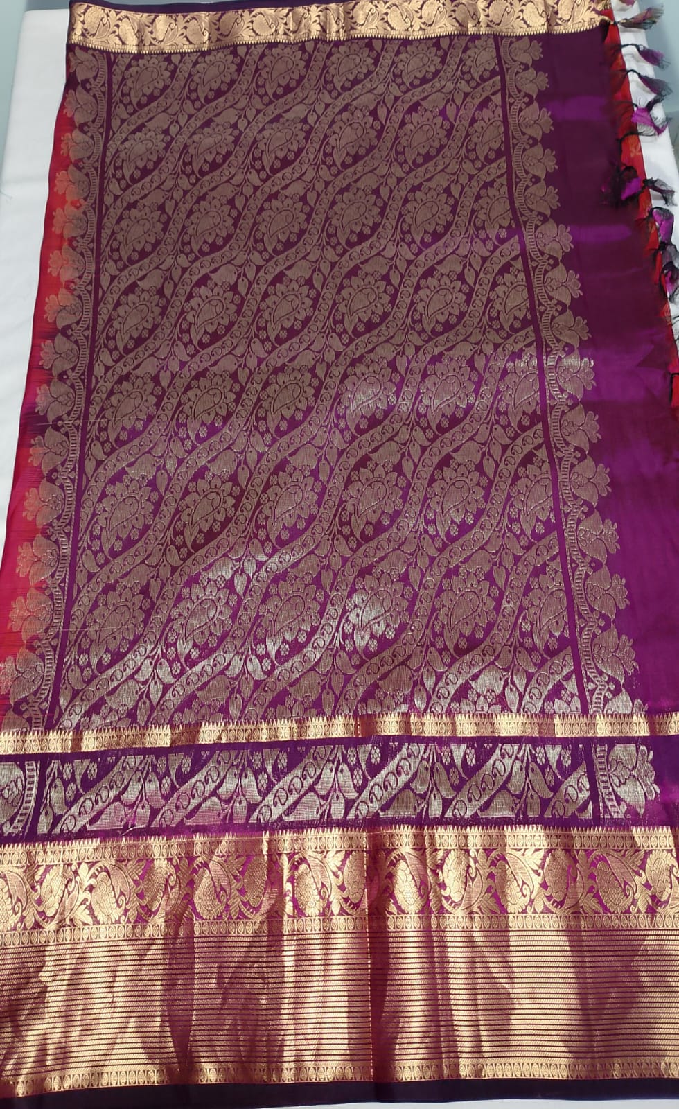 N835:Ready To Ship Beautiful Pure Kanchipattu Saree With Stitched Blouse