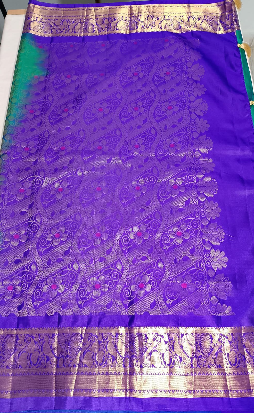 N855:Ready To Ship Beautiful Pure Kanchipattu Saree With Stitched Maggam Work Blouse N855:Ready To Ship Beautiful Pure Kanchipattu Saree With Stitched Maggam Work Blouse