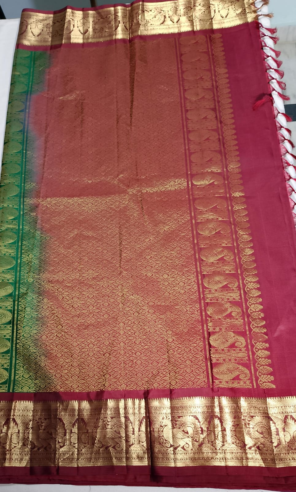 N874:Ready To Ship Beautiful Pure Kanchipattu Saree With Stitched Blouse N874:Ready To Ship Beautiful Pure Kanchipattu Saree With Stitched Blouse