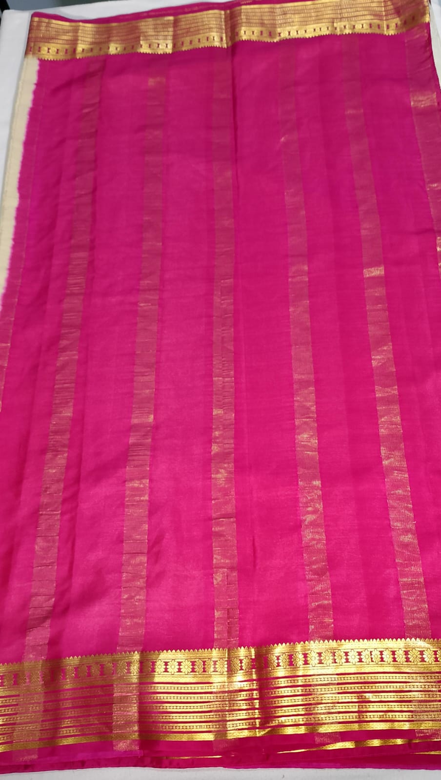 N872:Ready To Ship Beautiful Pure Mysore Silk Saree With Stitched Maggam Work Blouse N872:Ready To Ship Beautiful Pure Mysore Silk Saree With Stitched Maggam Work Blouse