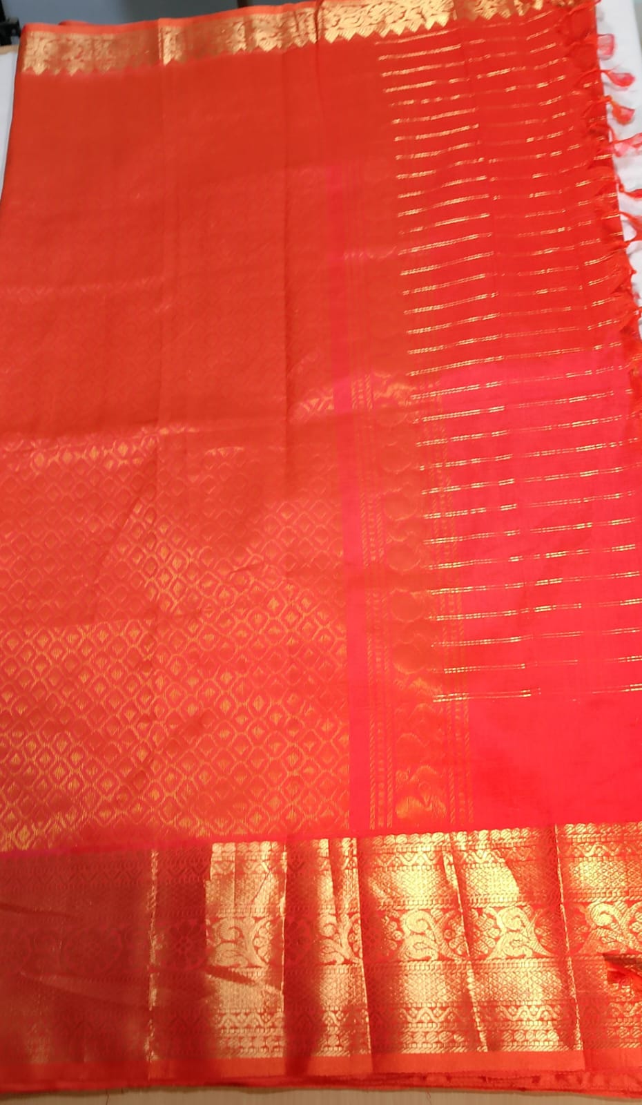N922: Ready To Ship Beautiful Mangalagiri Saree With Stitched Embroidery Work Blouse N922: Ready To Ship Beautiful Mangalagiri Saree With Stitched Embroidery Work Blouse