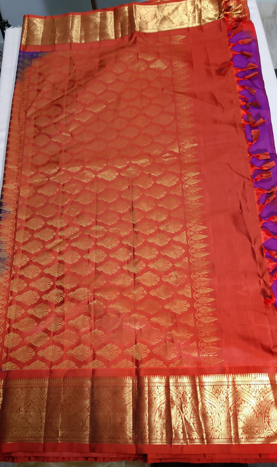 N909:Ready To Ship Beautiful Pure Kanchipattu Saree With Stitched Maggam Work Blouse N909:Ready To Ship Beautiful Pure Kanchipattu Saree With Stitched Maggam Work Blouse