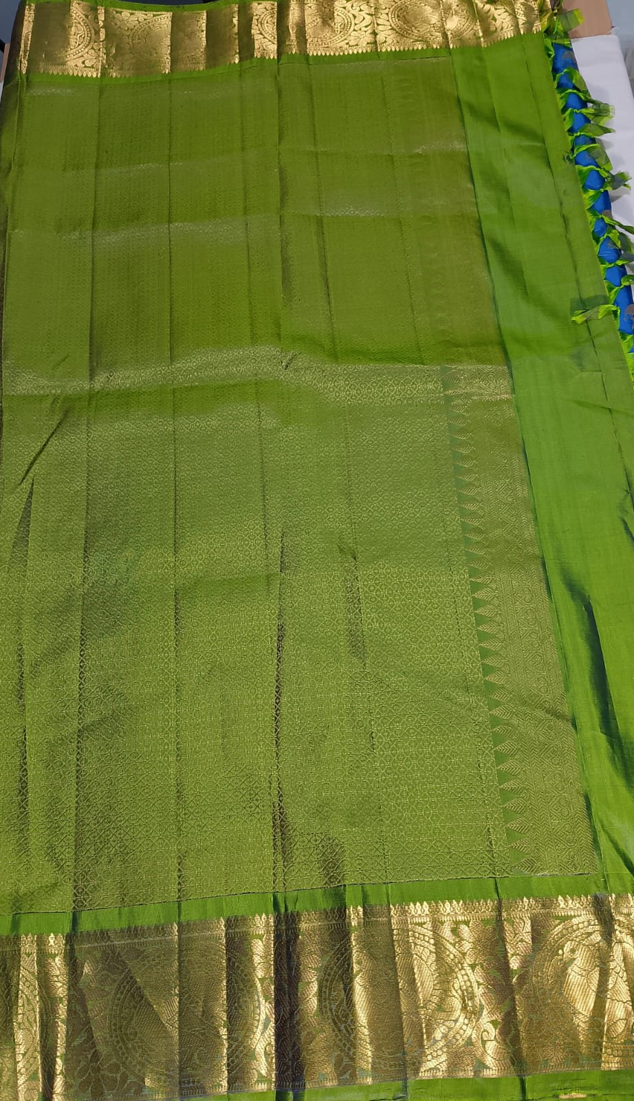 N905:Ready To Ship Beautiful Pure Kanchipattu Saree With Stitched Maggam Work Blouse